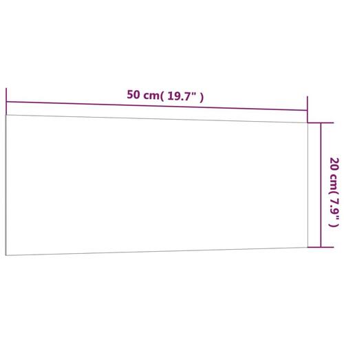 Væghængt magnettavle 50x20 cm hærdet glas sort