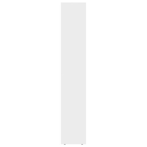 Bogreol 36x30x171 cm spånplade hvid højglans