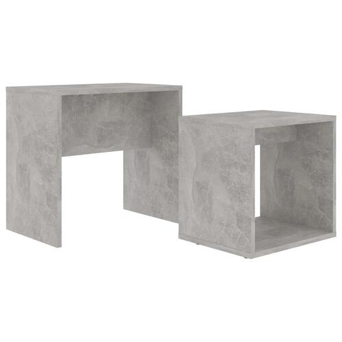 Sofabordssæt 48x30x45 cm konstrueret træ betongrå
