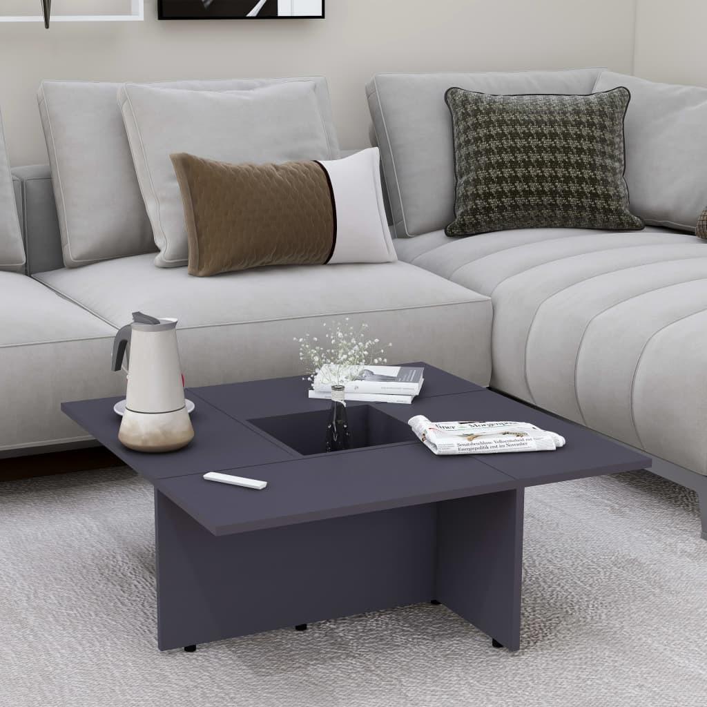 Sofabord 79,5x79,5x30 cm konstrueret træ grå