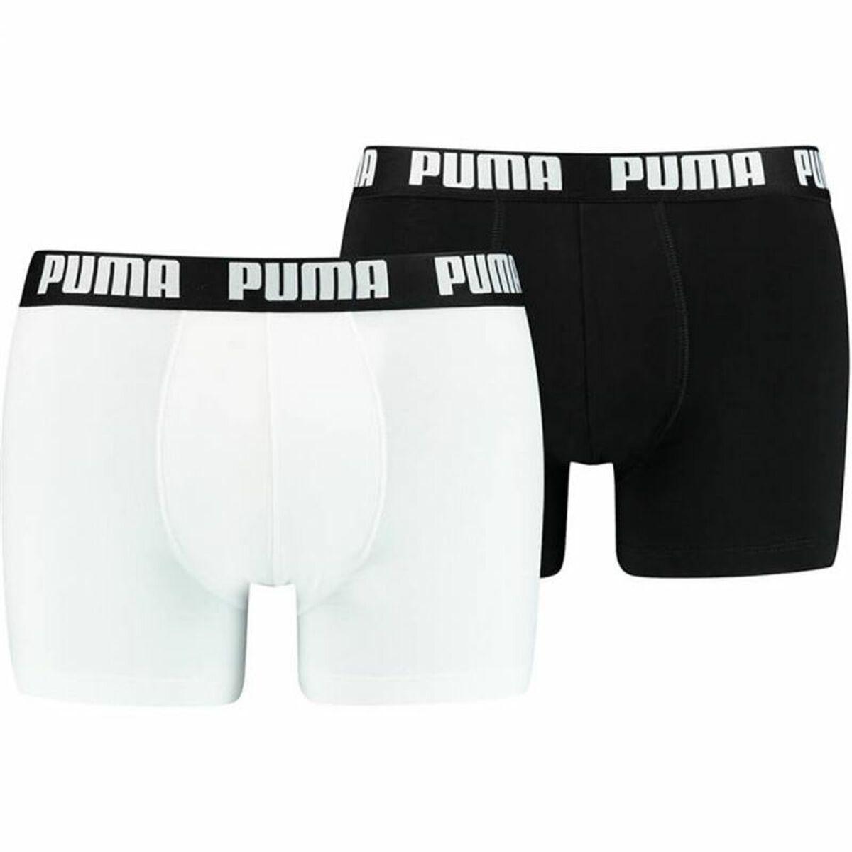 Boxershorts til mænd Puma Basic Sort Hvid S