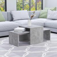 Sofabordssæt 100x48x40 cm konstrueret træ betongrå