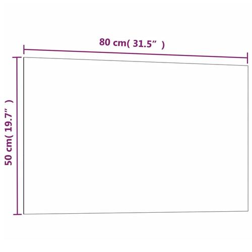 Væghængt magnettavle 80x50 cm hærdet glas sort