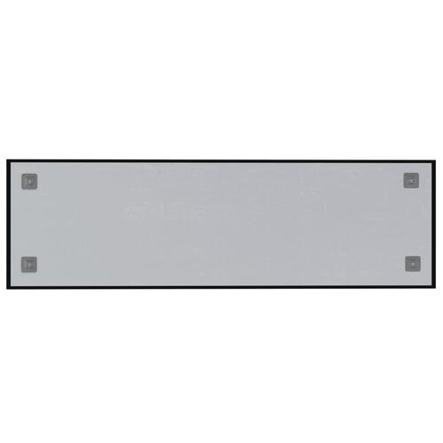 Væghængt magnettavle 100x30 cm hærdet glas sort