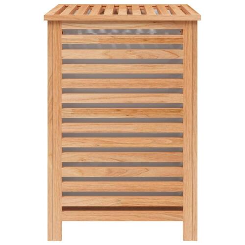 Vasketøjskurv 45x45x65 cm massivt valnøddetræ