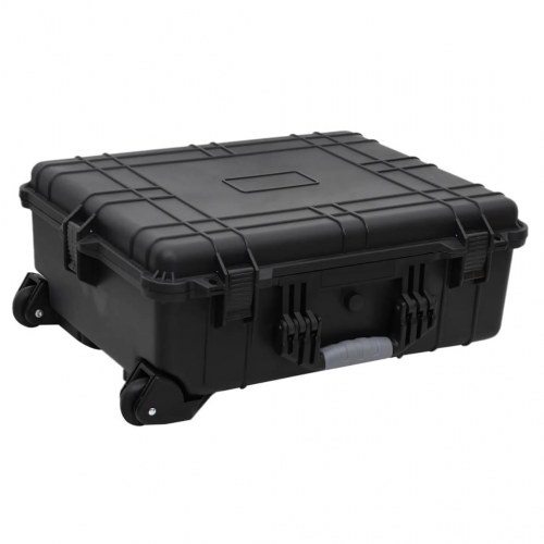 Flightcase med hjul 63×50×23 cm - PP/ABS, sort