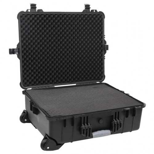 Flightcase med hjul 63×50×23 cm - PP/ABS, sort