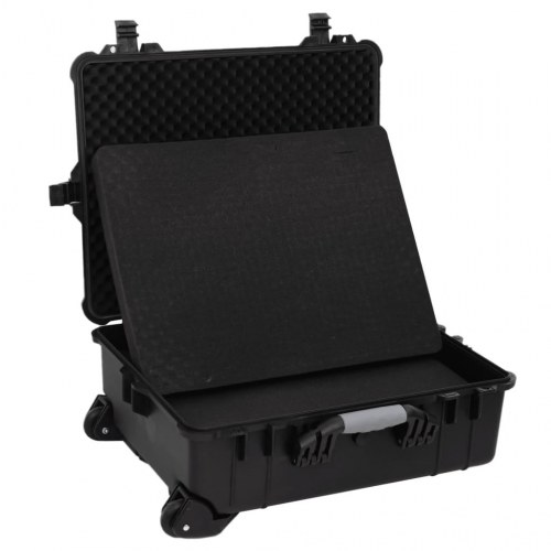 Flightcase med hjul 63×50×23 cm - PP/ABS, sort