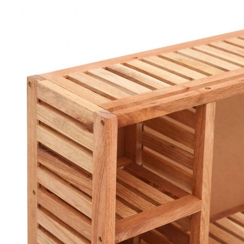 Spejlskab 80x17x34 cm massivt valnøddetræ