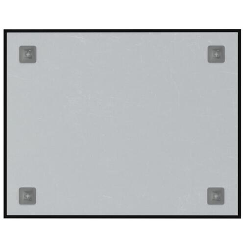 Væghængt magnettavle 50x40 cm hærdet glas sort