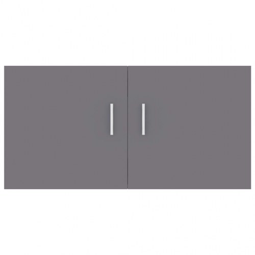 Væghængt skab 80x39x40 cm konstrueret træ grå højglans