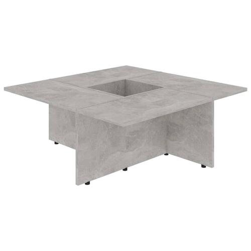Sofabord 79,5x79,5x30 cm konstrueret træ betongrå