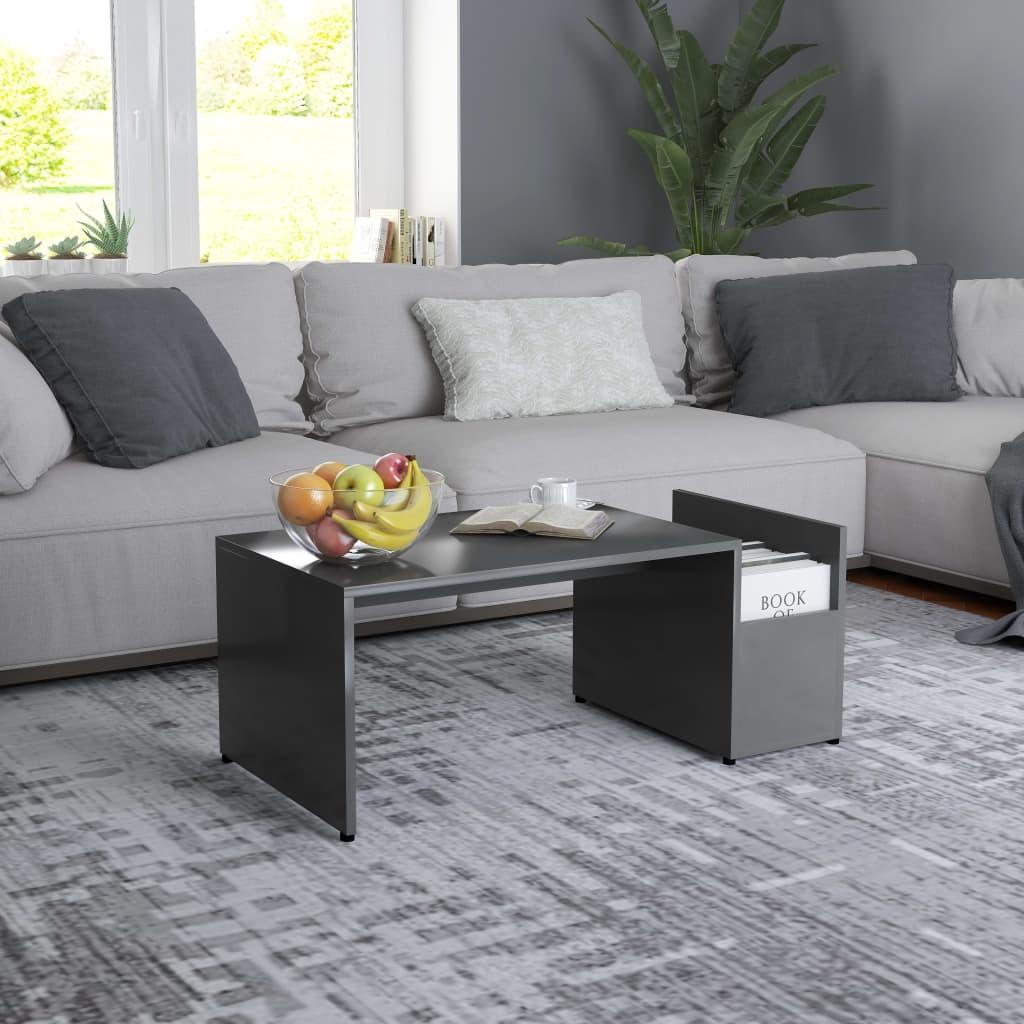 Sofabord 90x45x35 cm konstrueret træ grå