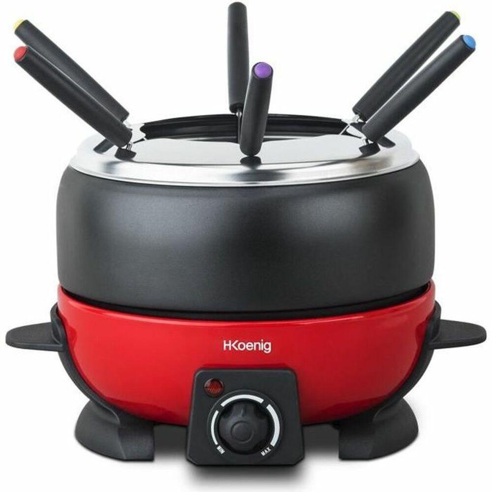 Fondue Hkoenig ALP1800 800W 2L Til 6 Personer Sort/rød