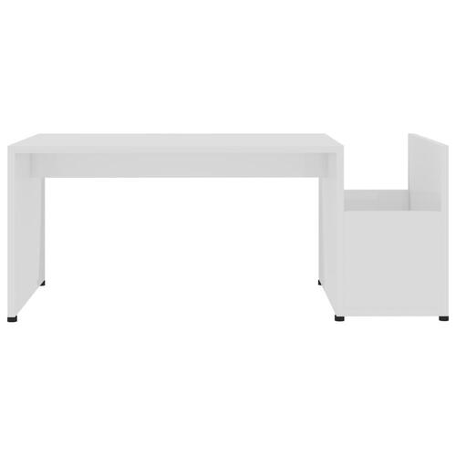 Sofabord 90x45x35 cm spånplade hvid højglans