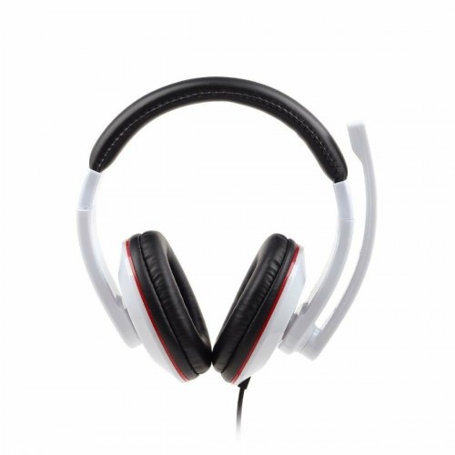Gaming headset med mikrofon GEMBIRD MHS-001-GW - hvid/sort, 3,5 mm