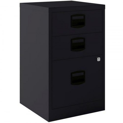 Bisley arkivskab A4 i metal/stål - antracit, 67 × 41 × 40 cm