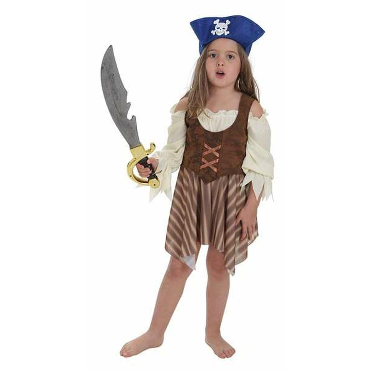 Kostume til børn Striber Pirat (4 Dele) 7-9 år