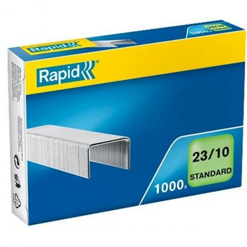 Rapid hæfteklammer 23/10 - 1000 stk. x 10 pakker, sølvfarvet