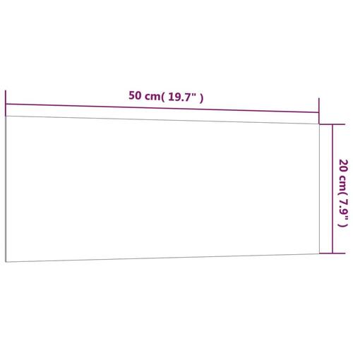 Væghængt magnettavle 50x20 cm hærdet glas hvid