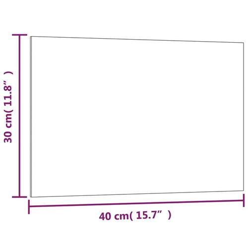 Væghængt magnettavle 40x30 cm hærdet glas sort