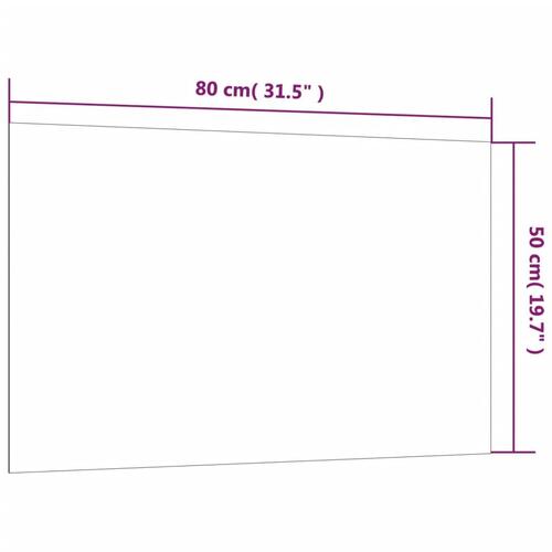 Væghængt magnettavle 80x50 cm hærdet glas hvid