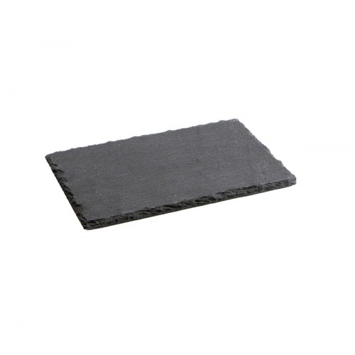 Gastro Fun keramisk serveringsfad m. skifereffekt, sort 22 × 14 cm - 12 stk.