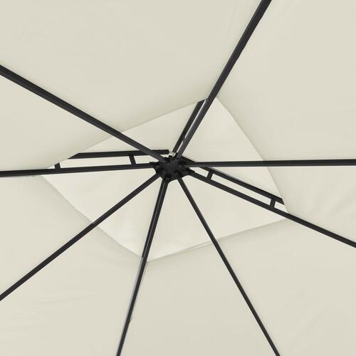 Pavillon med 2 udvidelige tage 3x3x2,75 cm 180 g/m² cremefarvet
