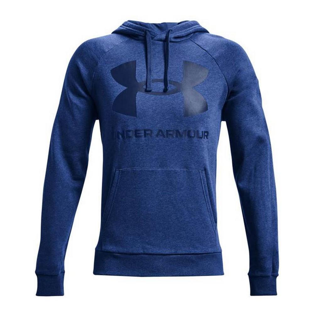 Hættetrøje til Mænd Under Armour Fleece Rival Mørkeblå - XL