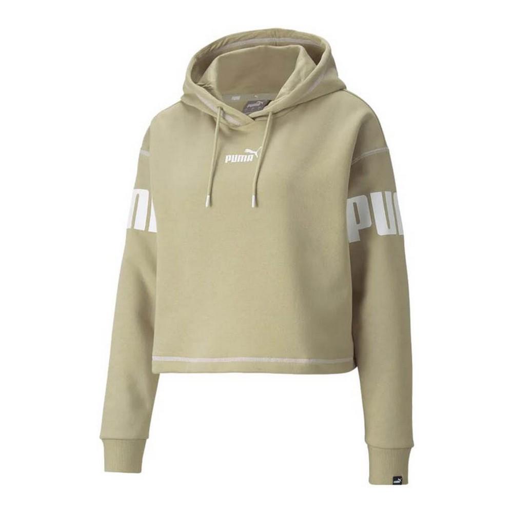 Hættetrøje Til Kvinde Puma Power Hoodie Beige