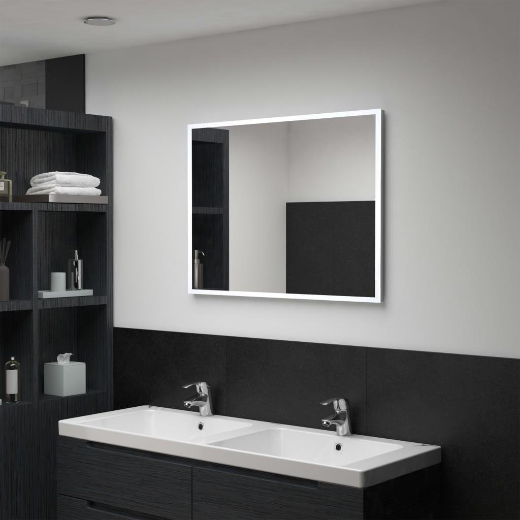 LED-vægspejl til badeværelset 80x60 cm