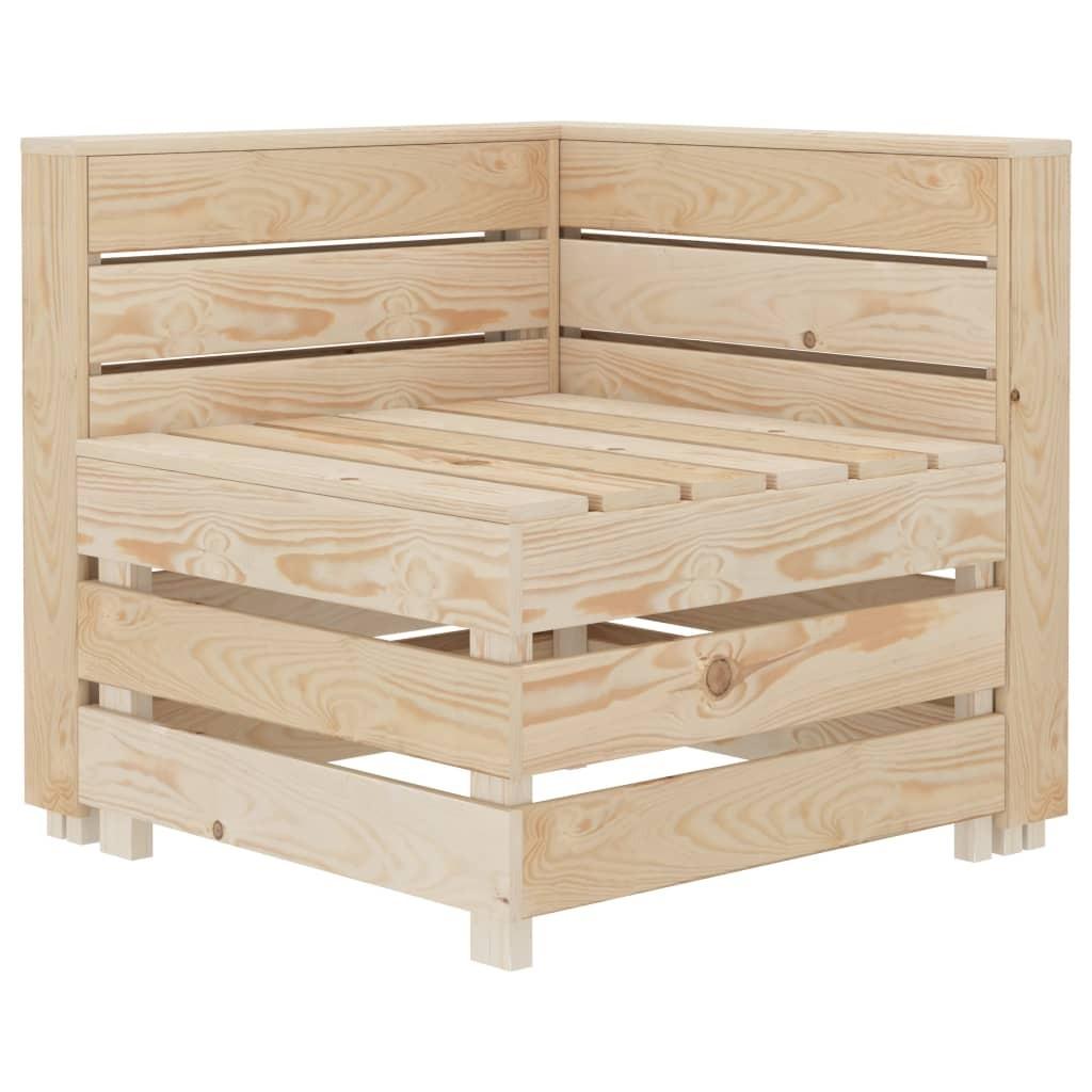 Hjørnedel til pallesofa træ