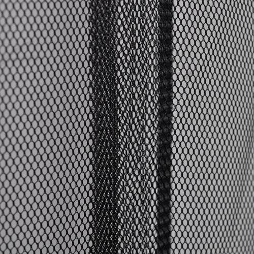 Insektdør med 4 baner netgardin 220 x 100 cm Sort Polyester
