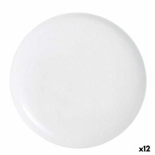 Luminarc Friends Time pizzatallerken, hvid glas Ø 32 cm - 12 stk.