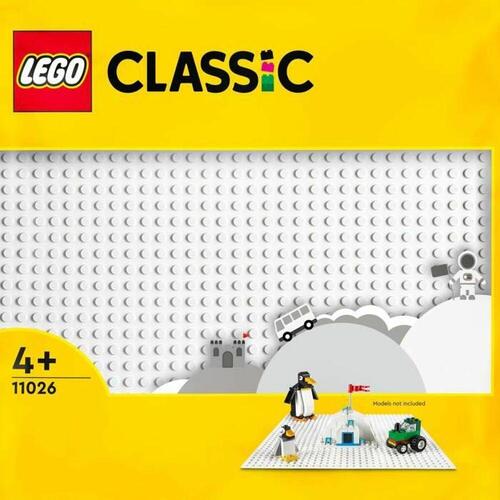 Base til støtte Lego 11026 Classic The White Building Plate Hvid
