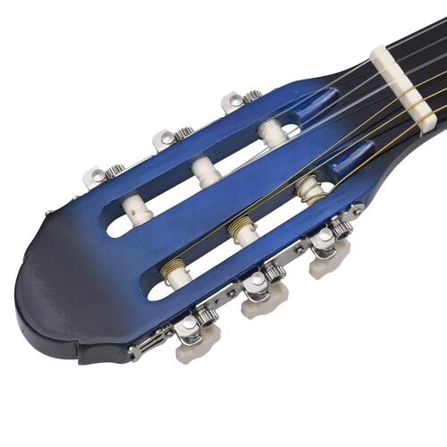 Klassisk guitar til begyndere 4/4 39" lindetræ blå