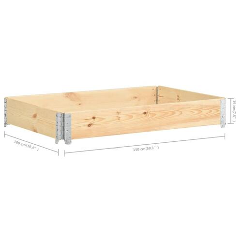 Pallekasse 100x150 cm massivt fyrretræ
