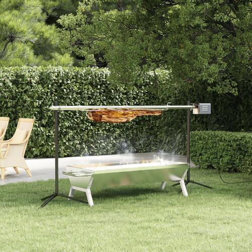 Automatisk grill med motor 150x46,5x82,5 cm rustfrit stål