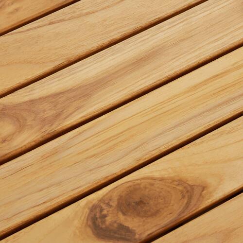 Terrassebrædder 10 stk. 30x30 cm lodret mønster massivt teak
