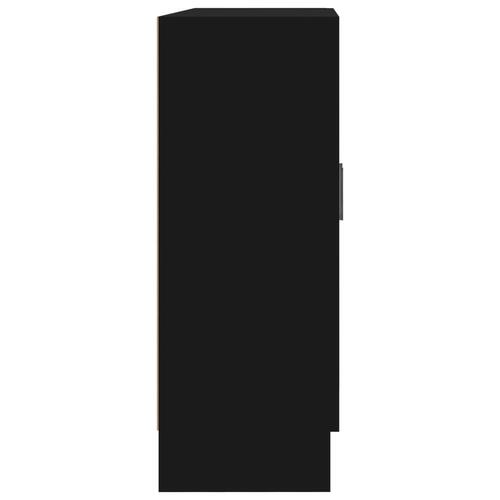 Vitrineskab 82,5x30,5x80 cm spånplade sort