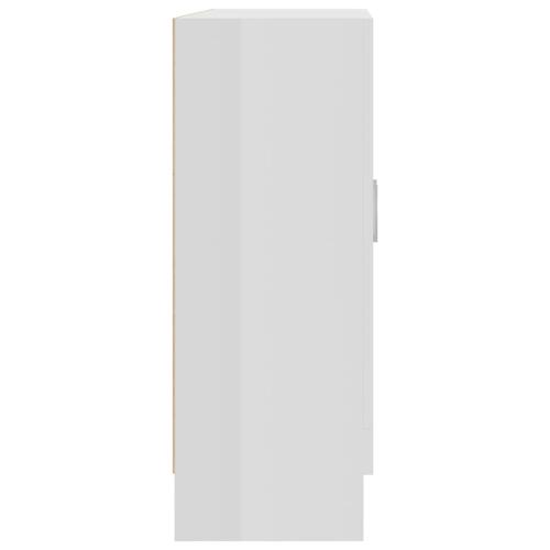 Vitrineskab 82,5x30,5x80 cm spånplade hvid højglans