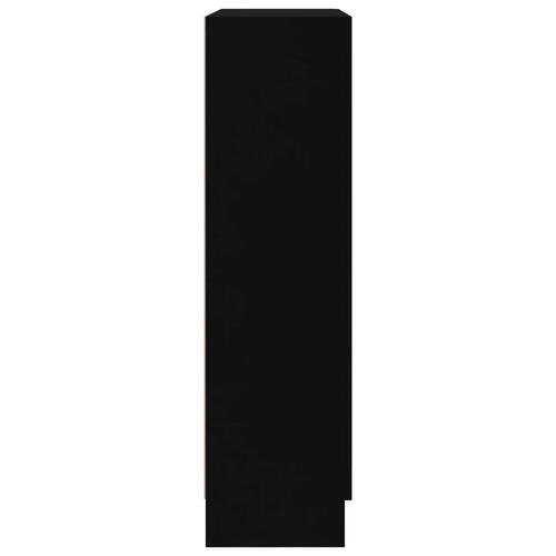 Vitrineskab 82,5x30,5x115 cm spånplade sort