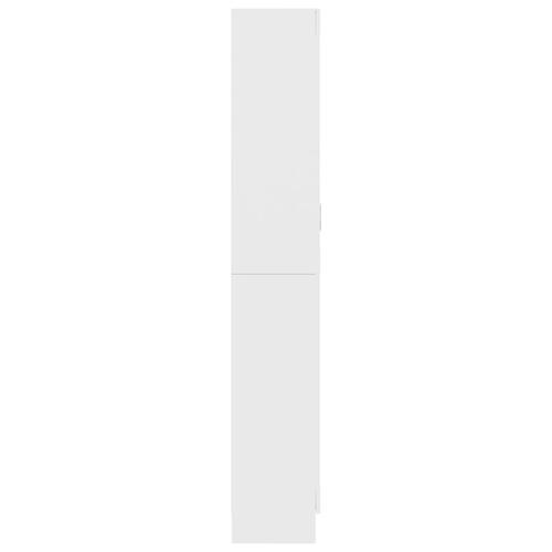 Vitrineskab 82,5x30,5x185,5 cm spånplade hvid