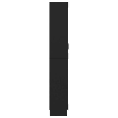 Vitrineskab 82,5x30,5x185,5 cm spånplade sort