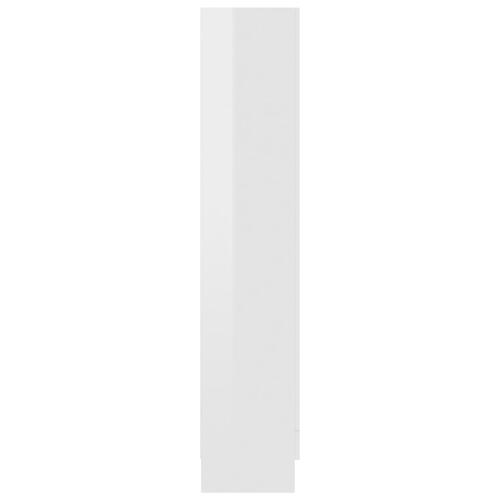 Vitrineskab 82,5x30,5x150 cm spånplade hvid højglans