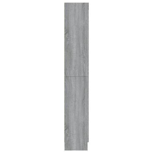 Vitrineskab 82,5x30,5x185,5 cm konstrueret træ grå sonoma-eg
