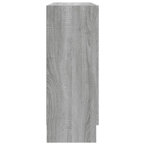 Vitrineskab 82,5x30,5x80 cm konstrueret træ grå sonoma-eg