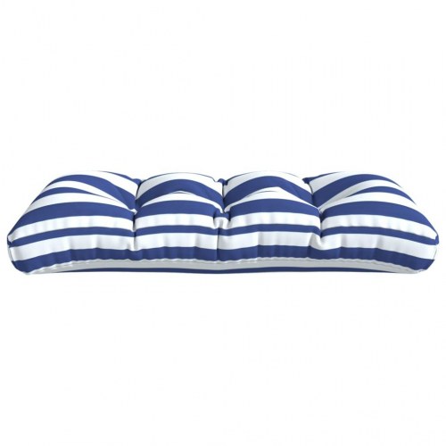 Pallehynde 120×40×12 cm - stribet blå/hvid i polyester