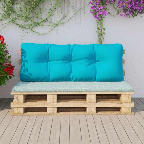 Pallehynde til pallemøbler 120 x 40 x 12 cm i stof - turkis