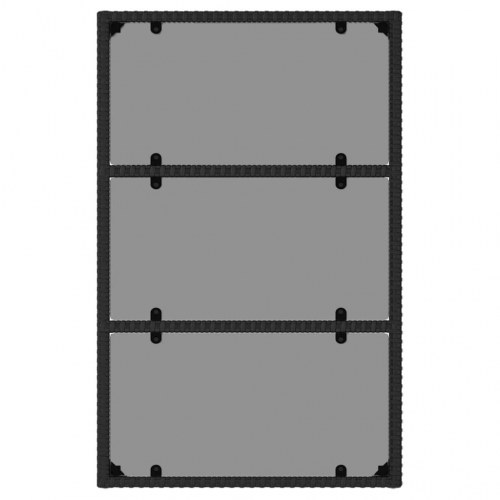 Loungesæt til haven 6 dele med hynder polyrattan sort